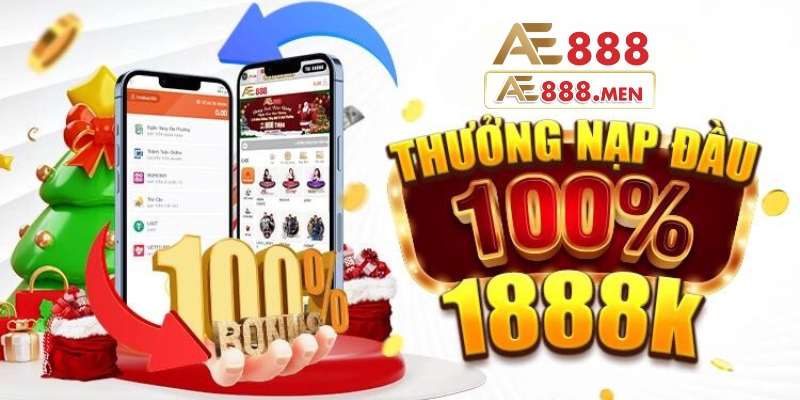 Khuyến mãi thưởng 100% nạp đầu lên đến 1888K đặc biệt cho thành viên mới